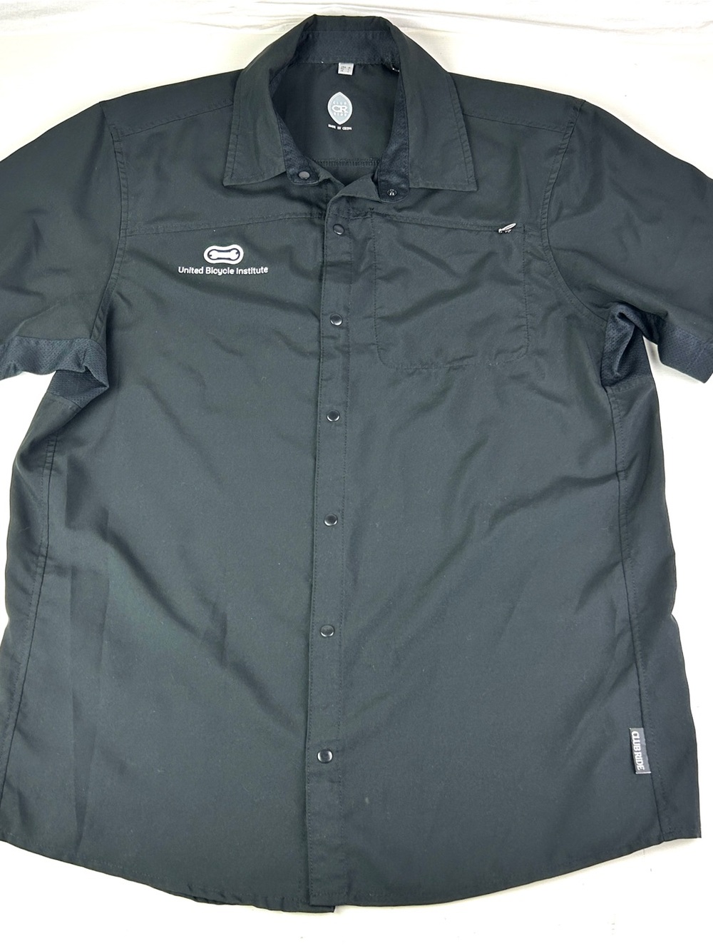 Club Ride Snap-Front Shirt Mens Medium Black Mountain Cycling Bicycle Institute